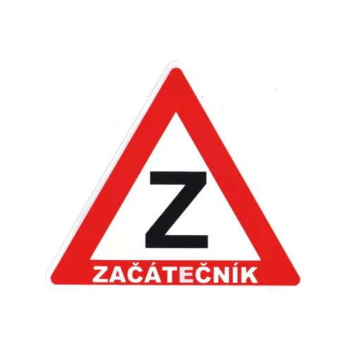 Matrica "Kezdő" (fehér-piros)