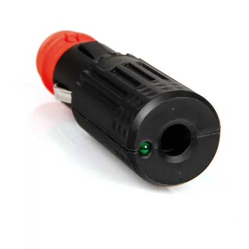 Szivargyújtó csatlakozó biztosítékkal és LED feszültségjelzővel (12V / 24V)