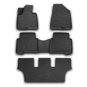   Hyundai Santa Fe 2012-2018 (7 személyes) Novline méretpontos gumiszőnyeg szett