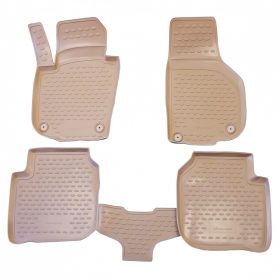   Skoda Superb II. 2008-2015 (bézs) Novline méretpontos gumiszőnyeg szett