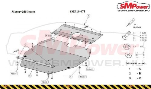 Hyundai Coupe 2001 - 2010 - Motorvédő lemez - SMP10.075