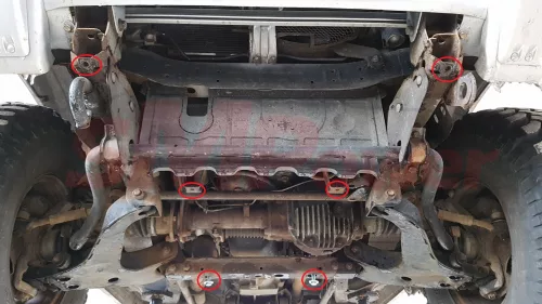 Mitsubishi Pajero III (V60, V70), 2000-2007 - Motorvédő lemez - SMP15.102K