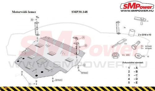 Skoda Rapid diesel, 2012- Motorvédő lemez - SMP30.148