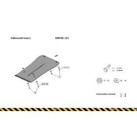   Volkswagen Touareg, 2010-2017 Váltóvédő lemez - SMP00.191