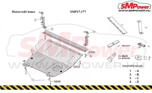 Volkswagen Polo 6n2, 1999-2001 - Motorvédő lemez - SMP27.177K