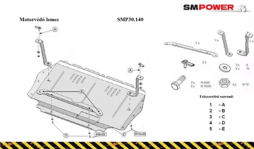 Volkswagen Scirocco, 2008-2017 Motorvédő lemez - SMP30.140