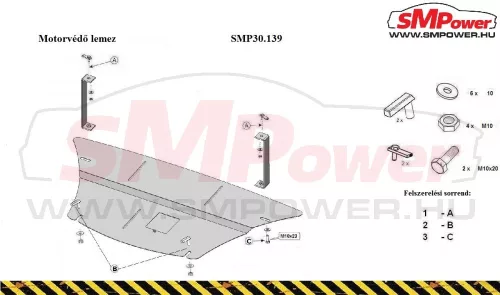 Volkswagen Up, 2011- Motorvédő lemez - SMP30.139