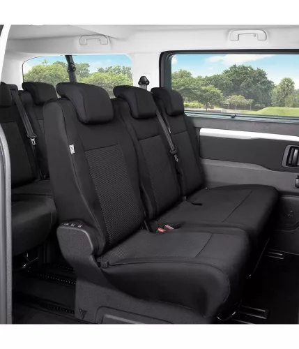 Přesné autopotahy Peugeot Traveller 2016-2024 (3 opěradla + 2 sedadla)