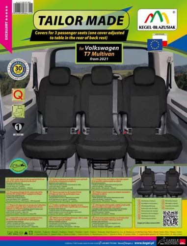 Pontos autóüléshuzatok VW Multivan T7 2021- (3. sor)