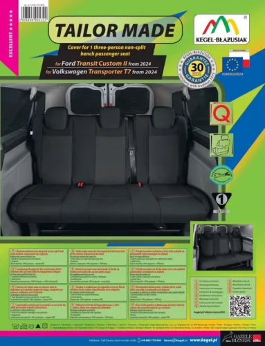 Pontos autóüléshuzatok VW Transporter T7 2024- (3. sor)