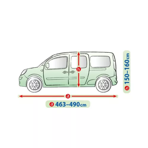 Ochranná plachta Mobile Garage na auto Nissan Townstar 2021- (délka 463cm)