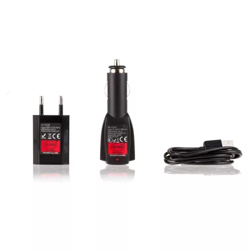 Töltő microUSB-vel (autós szivargyújtó + 230V)