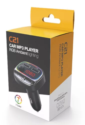 C21 Bluetooth kihangosító RGB - FM/Transmitter - 12/24V