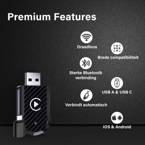 CarPlay 2in1 vezeték nélküli adapter IOS/ANDROID