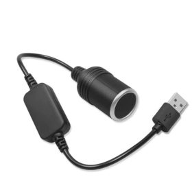   USB-port 12V autós szivargyújtó aljzathoz, átalakító adapter kábel