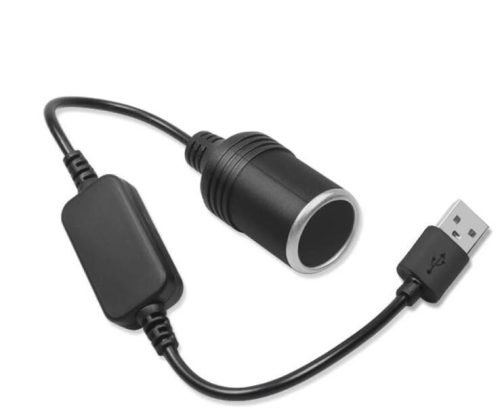 USB-port 12V autós szivargyújtó aljzathoz, átalakító adapter kábel