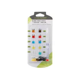   Penge biztosítékok MINI, 10 db + voltmérő 6-24V + megfogó