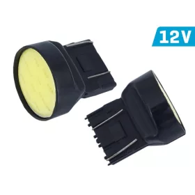 W21/5W(T20q) 12V COB LED - Canbus fehér színben - párban