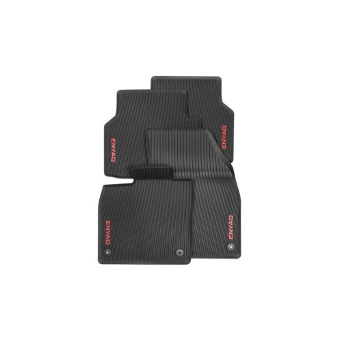 Skoda Enyaq iV 2021- (piros felirat) Skoda méretpontos gumiszőnyeg szett