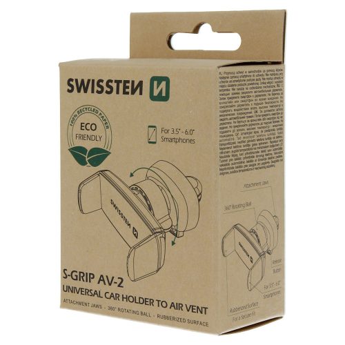 Swissten S-Grip AV-2 ECO autós tartó szellőzőrácsra