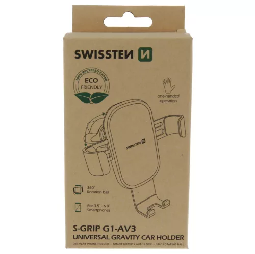 Swissten S-Grip G1-AV3  mobiltartó szellőzőrácsba