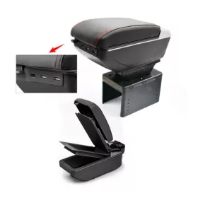   Gyári hatású műbőr univerzális könyöklő - 7USB-S - állítható konzol szélesség - A-009 - W13145