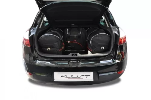 Renault Megane 2009-2016 (hb) Kjust autós táska szett csomagtartóba