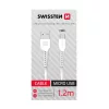Adatkábel USB / micro USB (fehér, 1,2m)