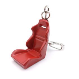Sportülés kulcstartó fémből - piros