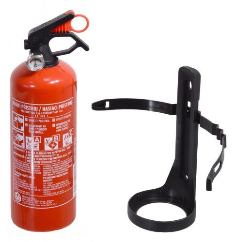 Tűzoltó készülék nyomásmérővel (porral oltó, 1kg, 29cm, ABC)