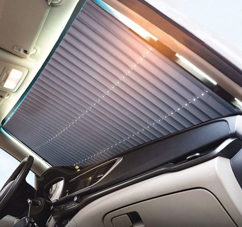 Napvédő roló első szélvédőre – 70x150 cm, szívókorongos rögzítés