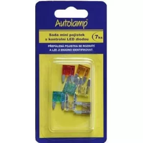 Mini biztosíték készlet 5-30A 7db (LED dióda)