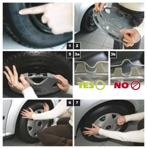 Górecki Le Mans Pro Silver Black 16" dísztárcsa szett - 4db