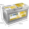 Autóakkumulátor Varta Dynamic AGM 80Ah, 12V, 800A, A6