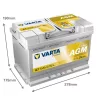Autóakkumulátor Varta Dynamic AGM 70Ah, 12V, 760A, E39