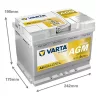 Autóakkumulátor Varta Dynamic AGM 60Ah, 12V, 680A, A8
