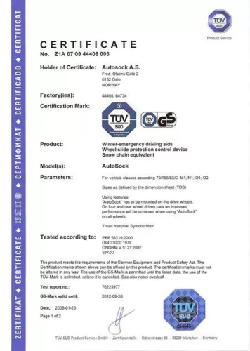 AutoSock 540 személyautó textil hólánc