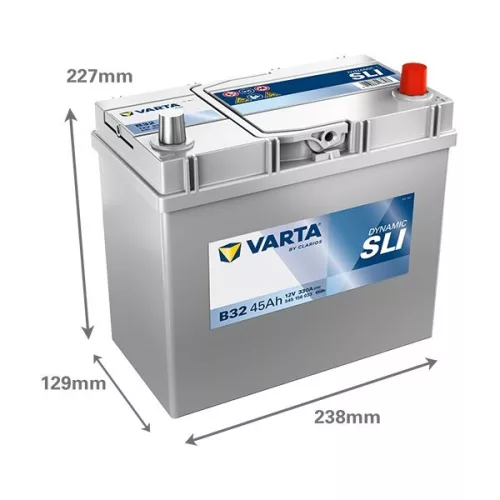 Autóakkumulátor Varta Blue Dynamic 45Ah, 12V, 330A, B32