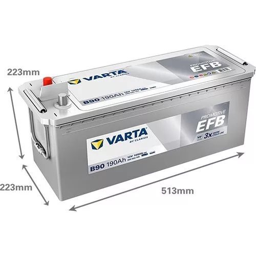 Autóakkumulátor Varta Promotive EFB 190Ah, 12V, 1050A, B90