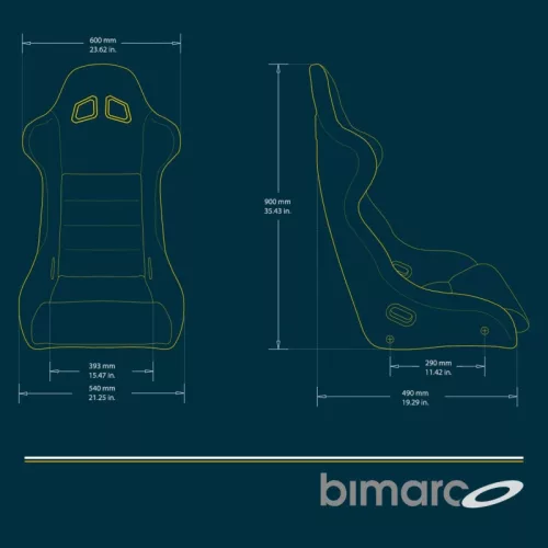 Versenyülés, Bimarco Cobra Pro, fekete, homológ (01096)