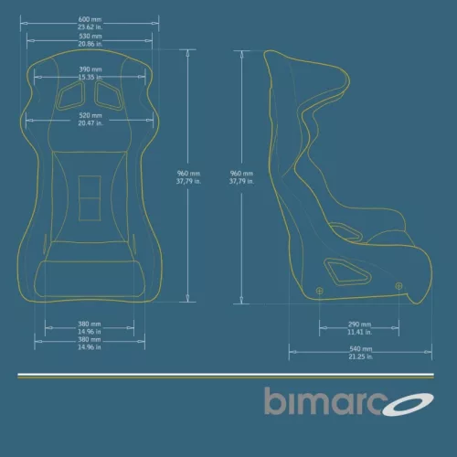 Versenyülés, Bimarco Dynamic, fekete, nem homológ