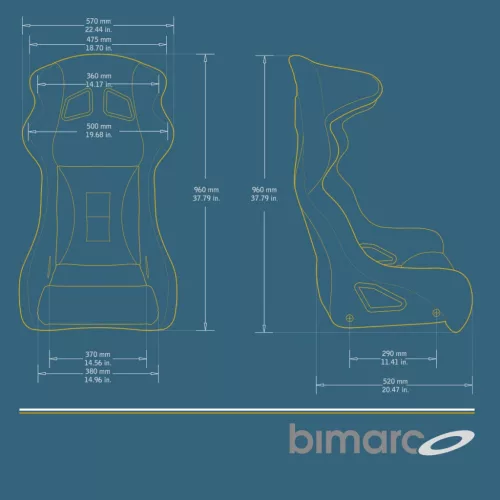 Versenyülés, Bimarco Hamer Pro, fekete, homológ (01018)