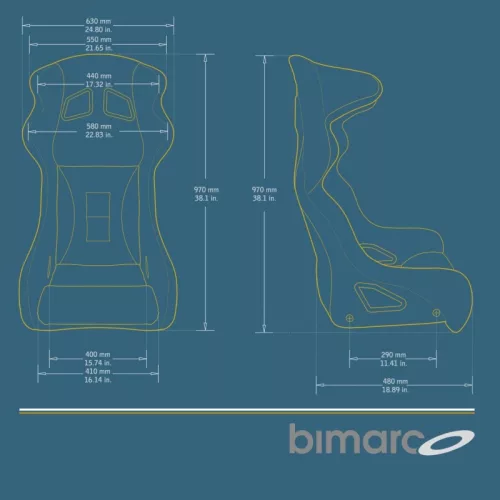 Versenyülés, Bimarco Racer, fekete, nem homológ