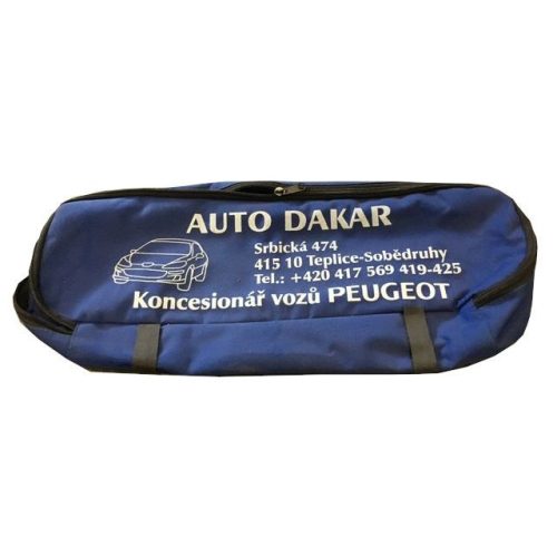 Peugeot Auto Dakar textiltáska a kötelező felszereléshez - kék