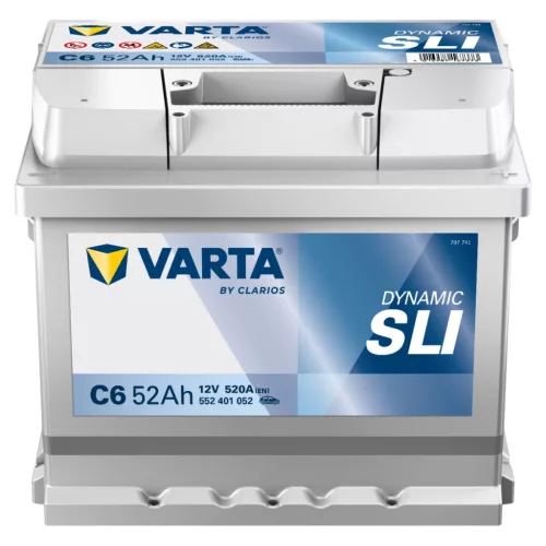 Autóakkumulátor Varta Silver Dynamic 52Ah, 12V, 520A, C6