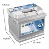 Autóakkumulátor Varta Silver Dynamic 52Ah, 12V, 520A, C6
