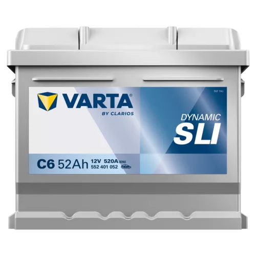 Autóakkumulátor Varta Silver Dynamic 52Ah, 12V, 520A, C6