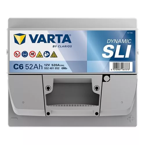 Autóakkumulátor Varta Silver Dynamic 52Ah, 12V, 520A, C6