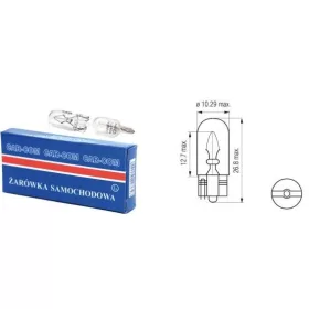 Izzó, üveg, T10, 12V, 5W