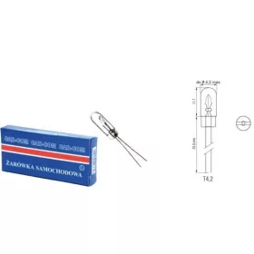 Izzó 12V 0,6W 40mA, forrasztható